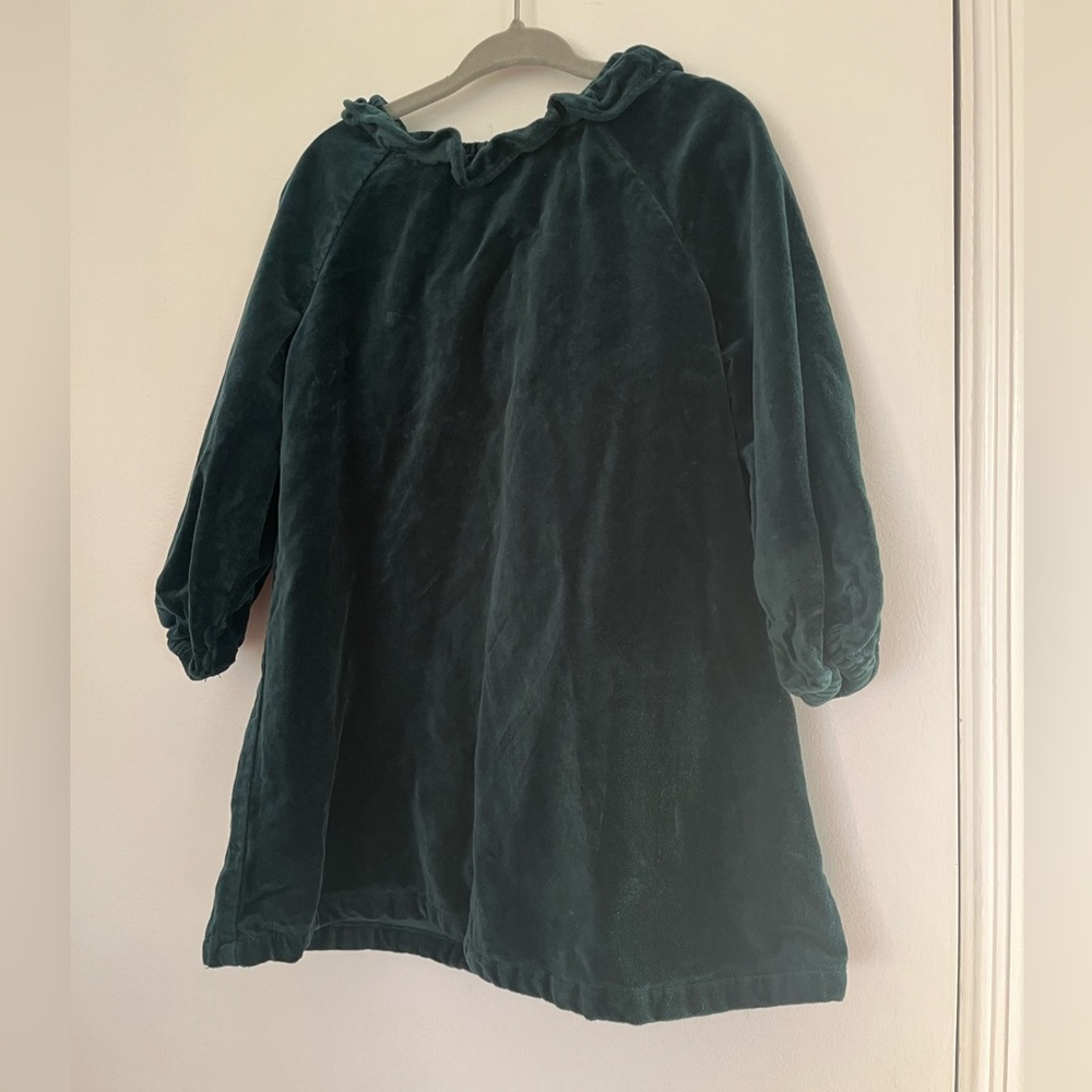 🎄🎅evergreen velvet toddler shift dress
